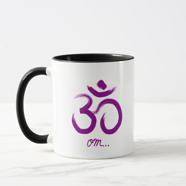 Om (Ohm) Spiritual Cups and Mugs (Left)