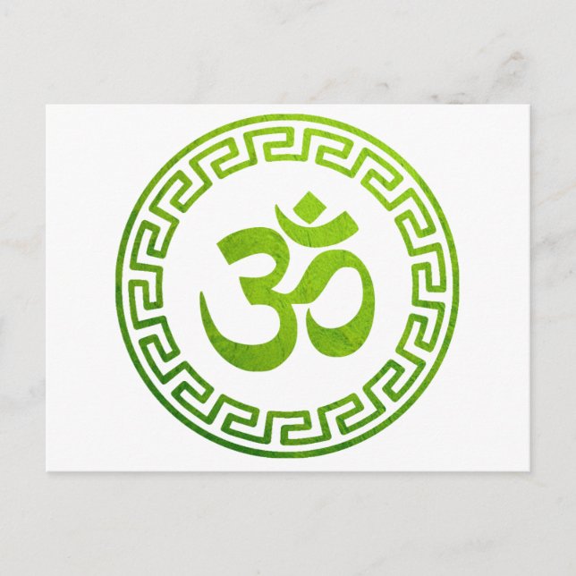 Om, Om Hindu, Om Symbol, Om Logo, Aum Postcard (Front)