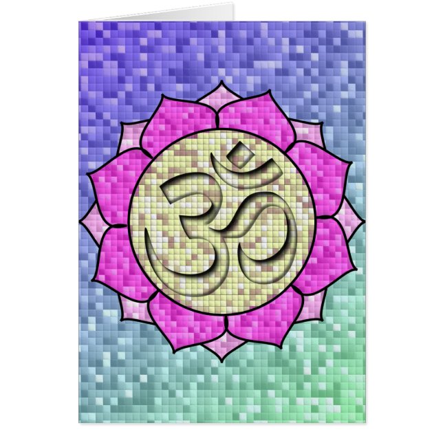 Om Pink Lotus Mosaic (Front)