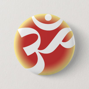 OM (red) 6 Cm Round Badge