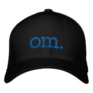 om sanskrit meditation aum embroidered hat
