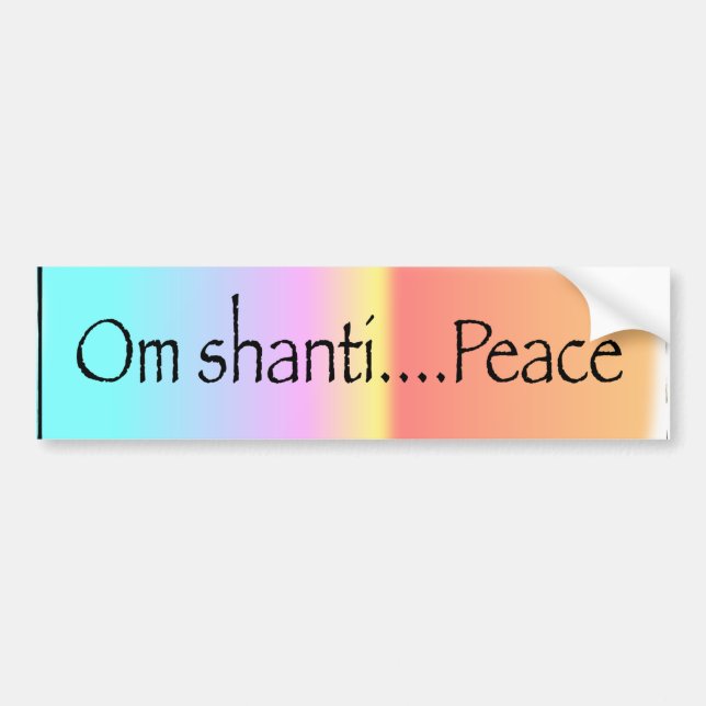Om Shanti Bumper Sticker (Front)