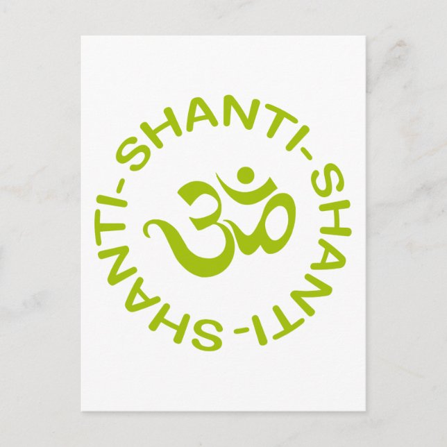 Om Shanti Shanti Shanti Gift Postcard (Front)