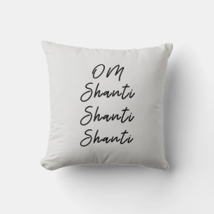 Om shanti shanti shanti shanti mantra t-shirt cushion