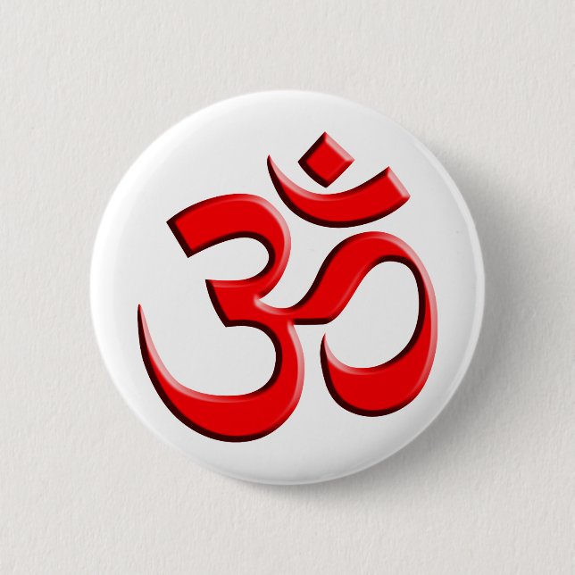 OM Symbol 6 Cm Round Badge (Front)
