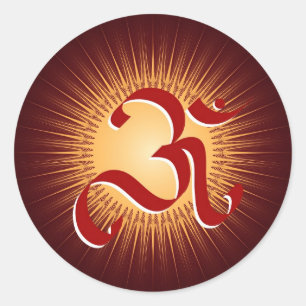 OM symbol Classic Round Sticker
