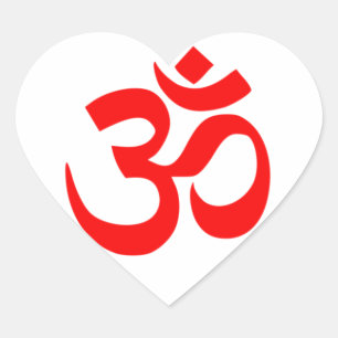 Om SYmbol Heart Sticker