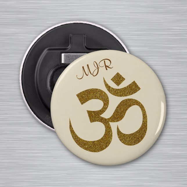 Om Symbol Initials 2.25-in Magnet Bottle Opener (Creator Uploaded)