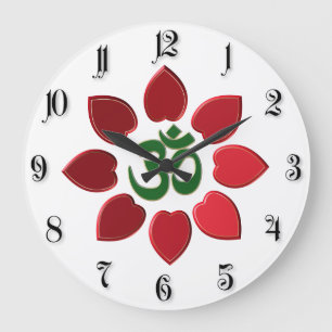Om symbol large clock