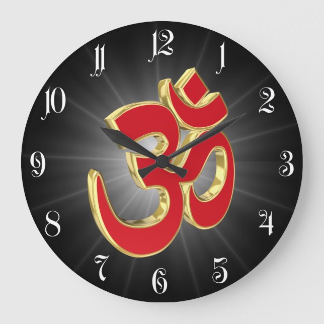 Om symbol large clock (Front)