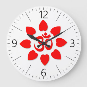 Om symbol large clock