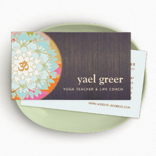 OM Symbol Lotus Mandala Art Business Card