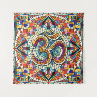 OM Symbol Lotus Mandala Mosaic