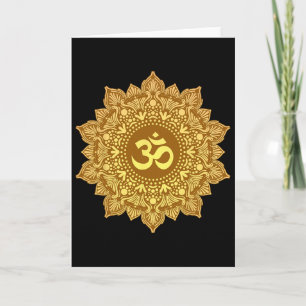 Om Symbol Mandala Sacred Geometry Zen Yoga Meditat Card
