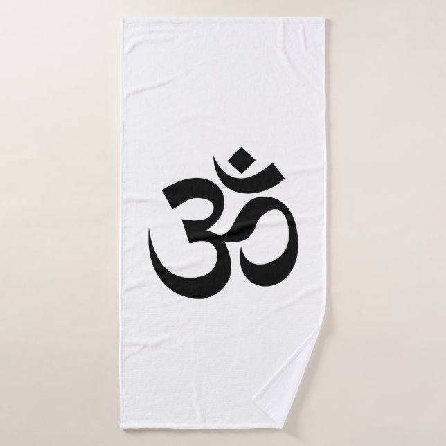 Om Symbol Ohm Yoga Spiritual Buddhism Bath Towel (Bath Towel)