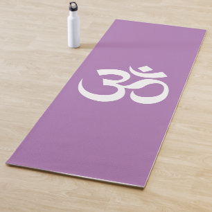Om Symbol Ohm Yoga Spiritual Lavender Mat