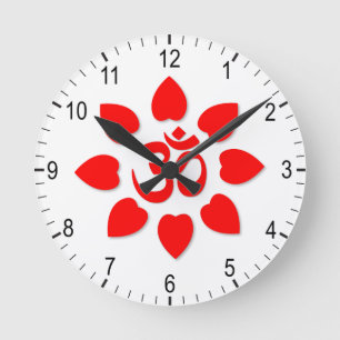 Om symbol round clock