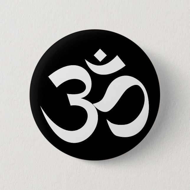om symbol sacred Buddhism religion zen yoga 6 Cm Round Badge (Front)