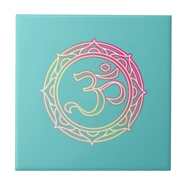 Om Symbol Sanskrit Tile (Front)