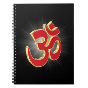 Om symbol spiral notebook