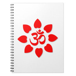 Om symbol spiral notebook