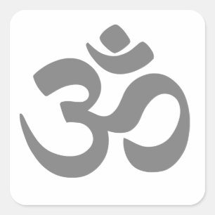 Om Symbol. Square Sticker