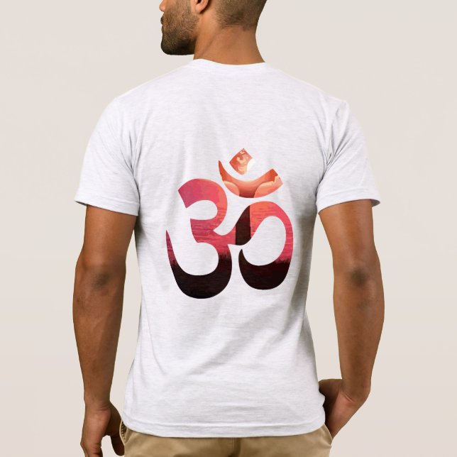 Om Tree Sun Mantra Yoga Mens Double Sided T-Shirt (Back)