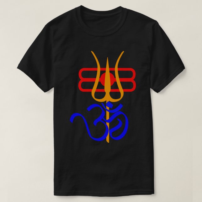 OM-TRISHUL   T-Shirt (Design Front)