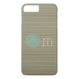Om turquoise olive green zen stripes iPhone 8 plus/7 plus case