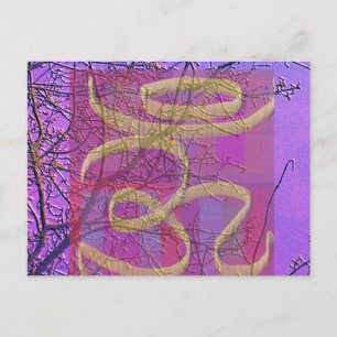 Om Universal Healing Sign - Silk Screen V5 Postcard