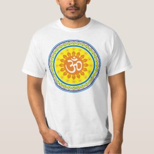 Om with Traditional Indian style Mandana T-Shirt
