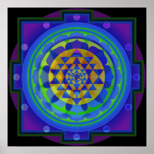 OM Yantra Mandala Poster