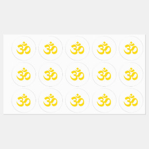 Om Yellow Stickers