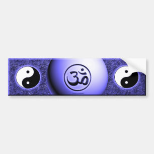 Om Yin Yang - Blue Bumper Sticker