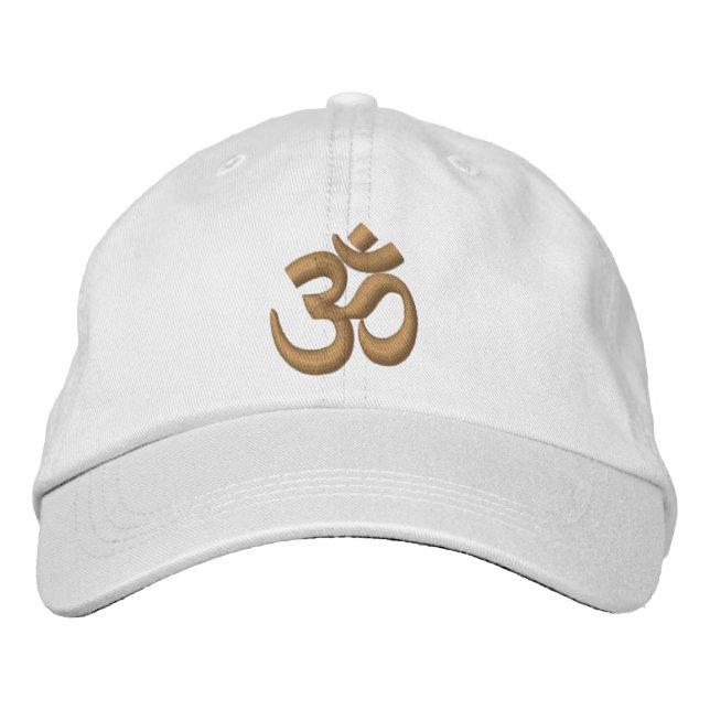 OM Yoga Chakra Gold or customise it Embroidery Embroidered Hat (Front)
