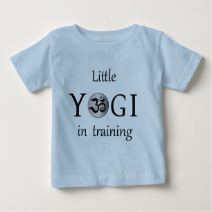 Om zen cute yogi yoga active wear baby romper blue baby T-Shirt