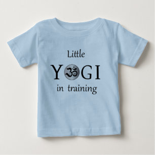 Om zen cute yogi yoga active wear baby romper blue T-Shirt
