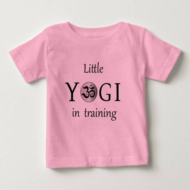Om zen cute yogi yoga baby tutu bodysuit pink (Front)