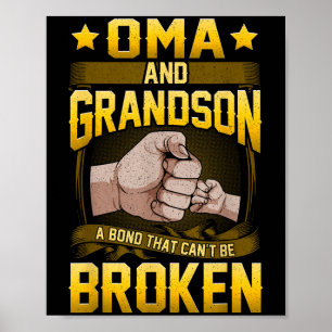 Oma And Grandson A Bond That Can't Be Broken Shirt Poster