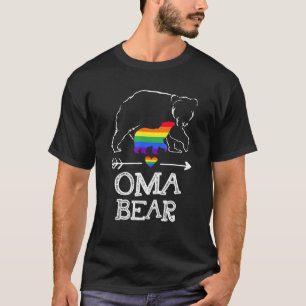 Oma Bear Proud Aunt Rainbow Flag Lgbt Pride Month T-Shirt