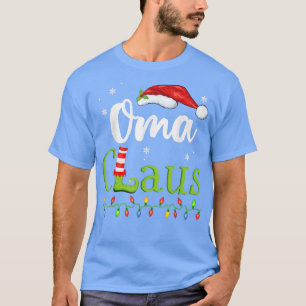 Oma Claus Funny Grandma Santa Pyjamas Christmas Id T-Shirt