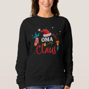 Oma Claus Santa Christmas Matching Family Pajama F Sweatshirt