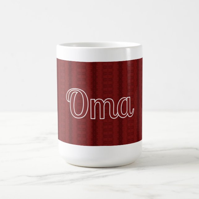 Oma Deep Red Coffee Mug (Center)