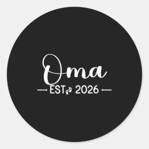Oma Est 2026 New Matching Mother To Be 2026  Classic Round Sticker