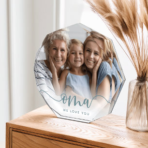 Oma Grandma Script Overlay Photo Block