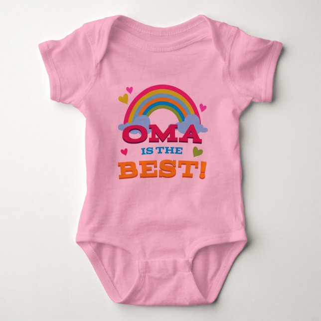 Oma Is the Best Baby Bodysuit (Front)