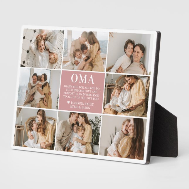 Oma Letter Custom Personalised Plaque (Side)