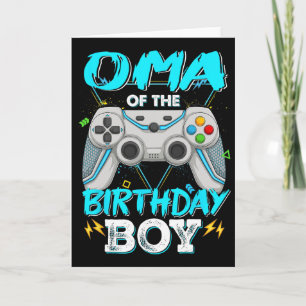 Oma Of The Birthday Boy Matching Video Game Birthd Card