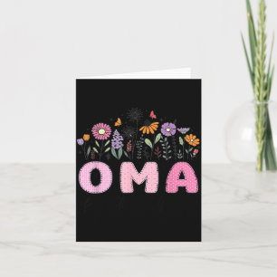Oma of The Little Wildflower nk Floral Birthday Card