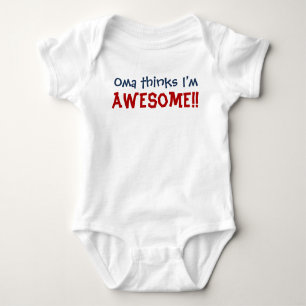 Oma Thinks I'm Awesome! Baby Infant Bodysuit